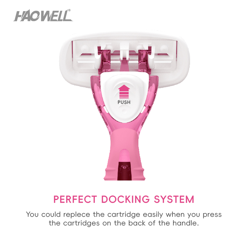 1+9 Box Women Razor High Quality 3 Triple Blade System Shaving Razor For Lady