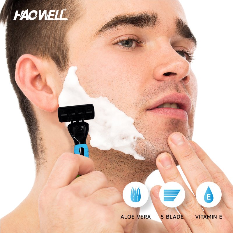 High Value System Shaving Razor For Men Use Rubber Handle Fast Delivery Color Box 3 Triple Blade Razor