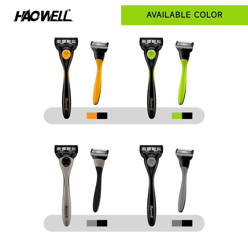 1+2 5 Blades Man Razor With 1 Handle And 2 Cartridges