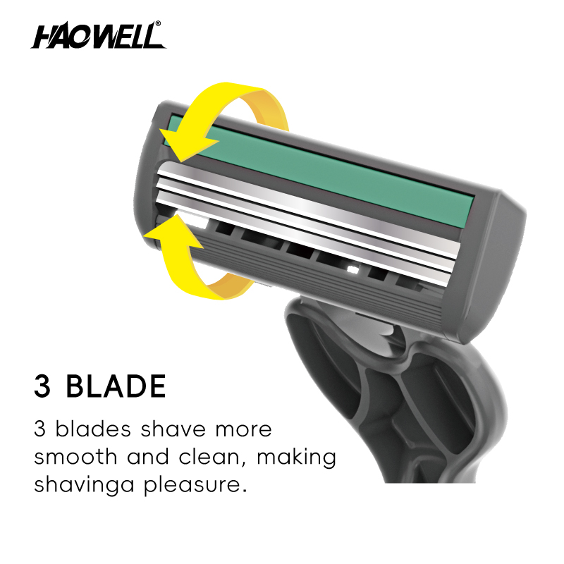 Classical Design Economic Changeable Razor Triple Blade