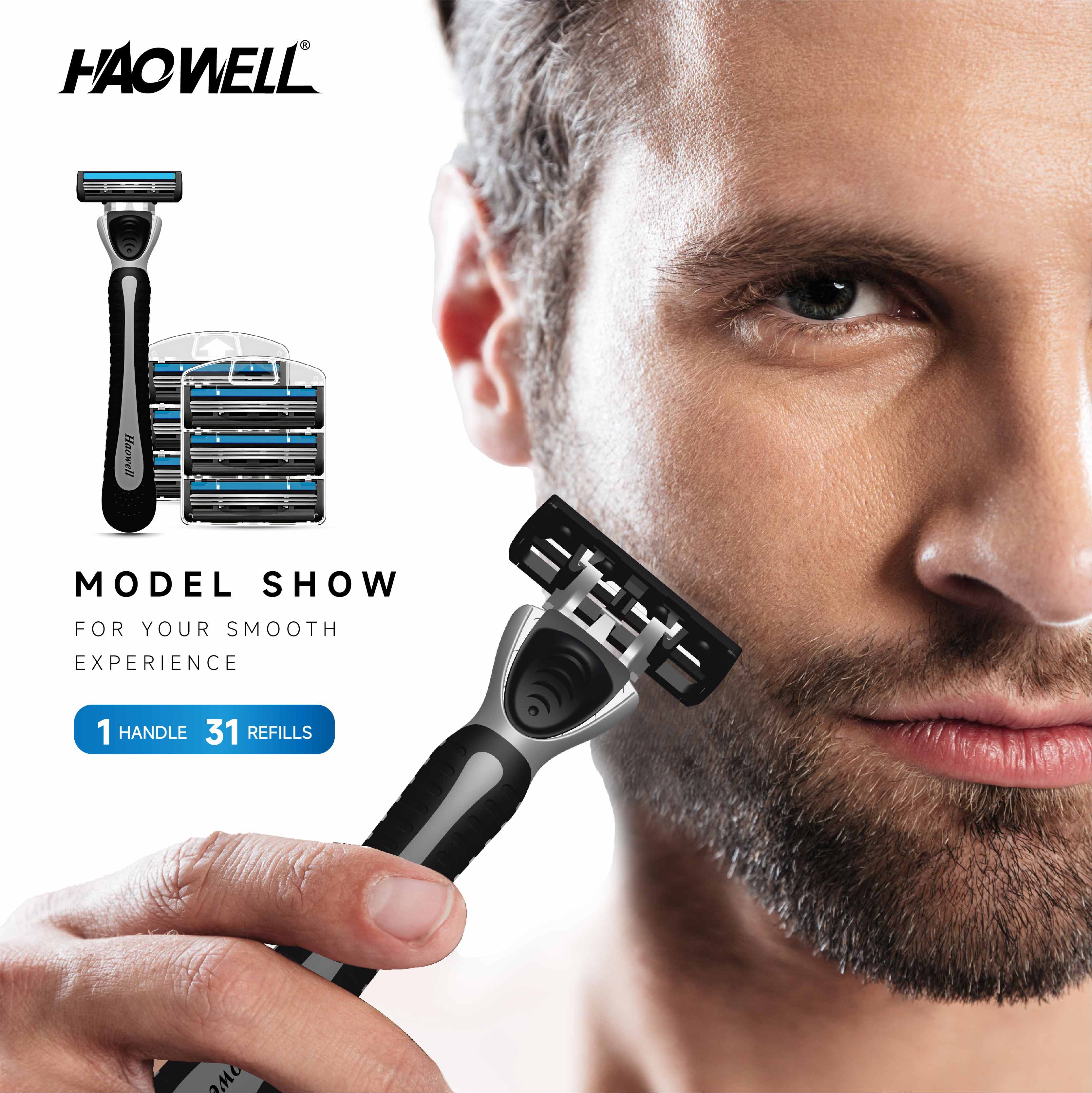 1+31 Box Hot Sale 3 Blade Men Razor 1 Handle 31 Refills Shaving Razor