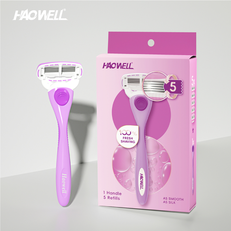Hot Sale 5 Five Blade System Women's Shaving Safety Body Shaving Razor Blade Travel Razor Lady Shaver