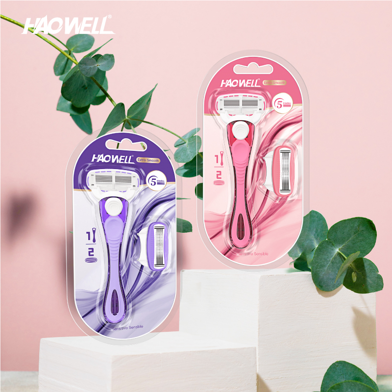 Colorful Customized Five Blade System Razor for Women