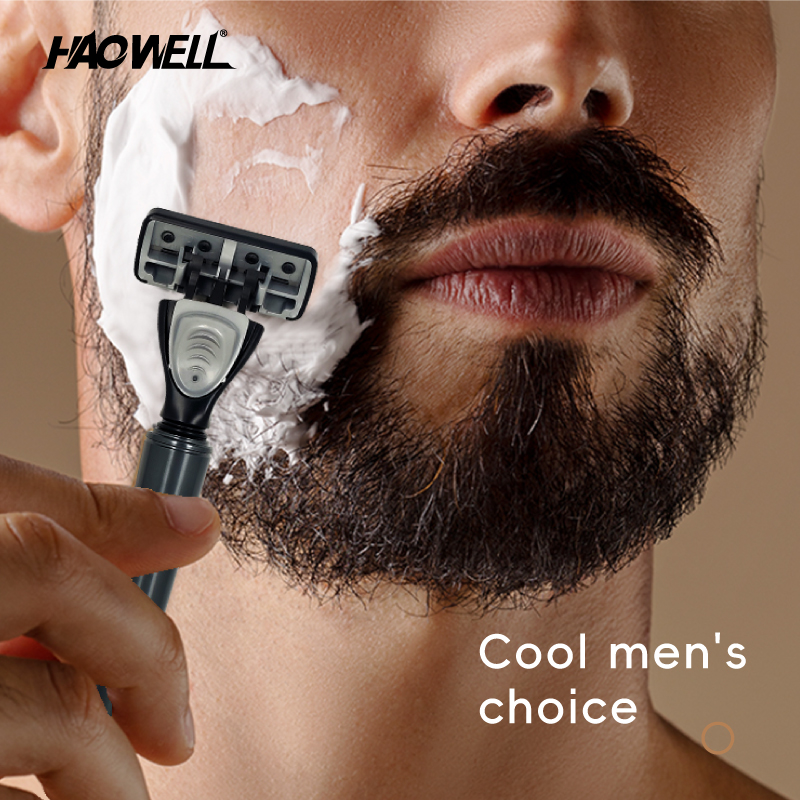 1 Handle And 13 Refills, Men Razor With Metal Handle