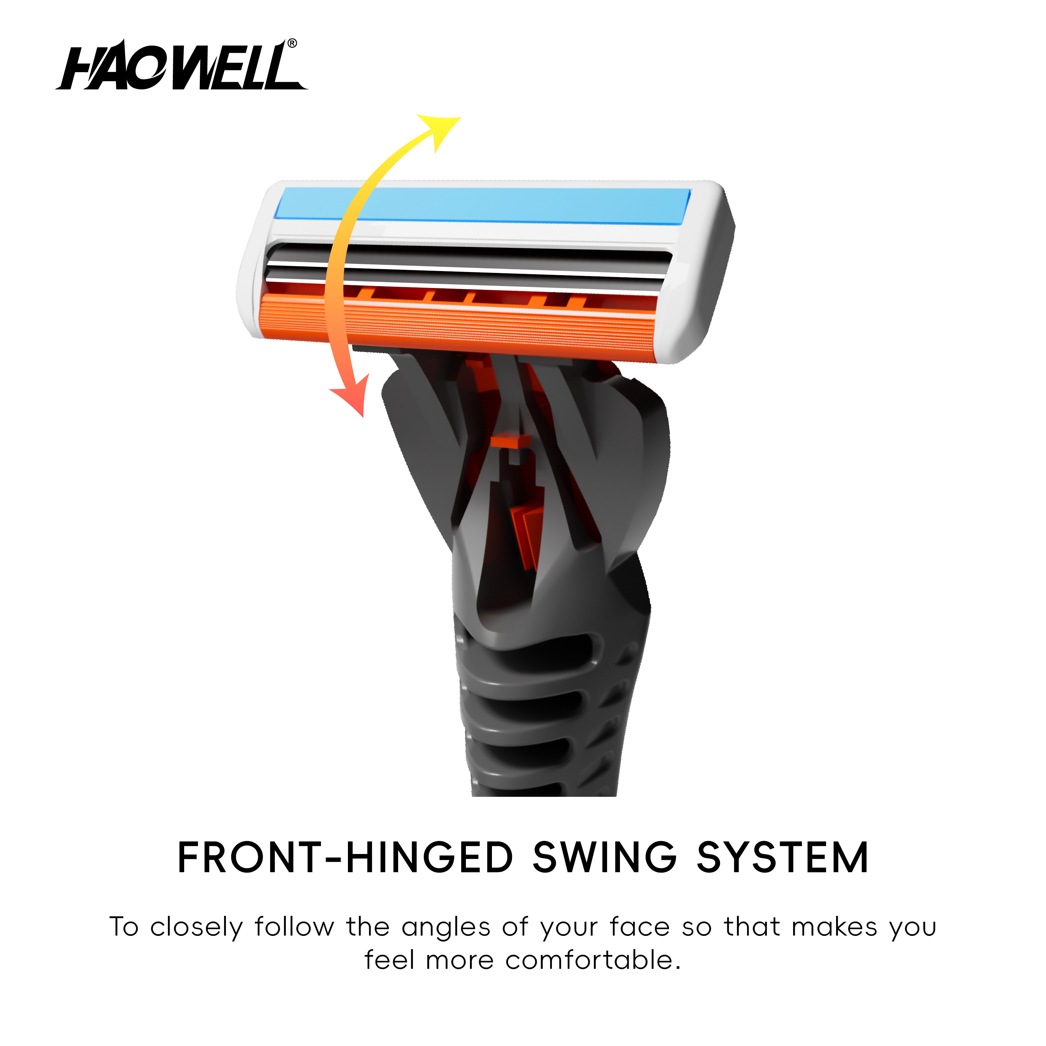 Long Plastic Handle twin Blade System Razor Economic