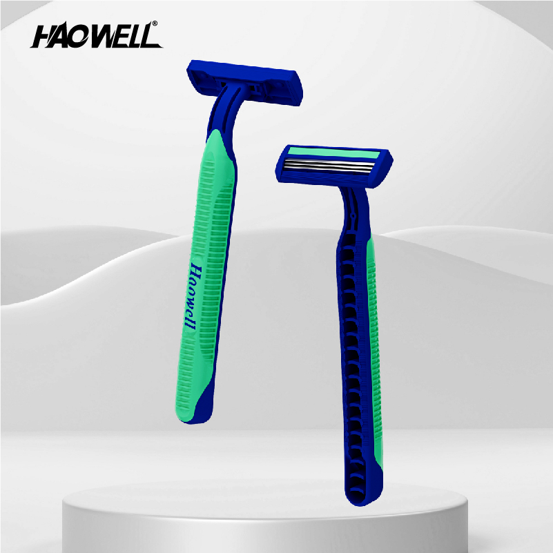 Daily Use Disposable Plastic Handle Triple Three 3 Blade Shaving Razor For Man OEM Acceptable
